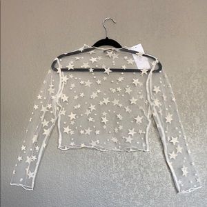 Sheer Star Crop Top